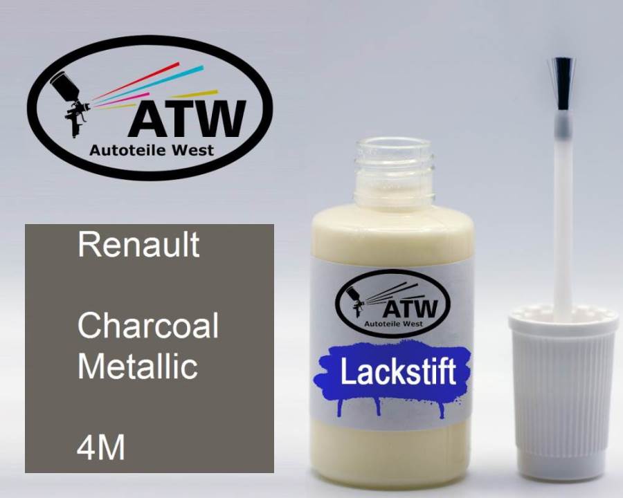 Renault, Charcoal Metallic, 4M: 20ml Lackstift, von ATW Autoteile West.